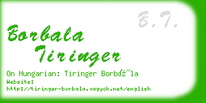 borbala tiringer business card